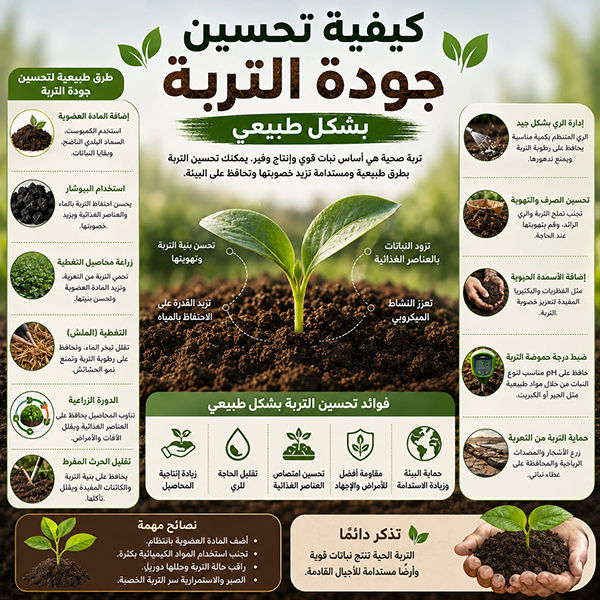 كيفية تحسين جودة التربة بشكل طبيعي؟